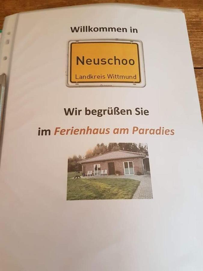 Ferienhaus Am Paradies Neuschoo Bagian luar foto
